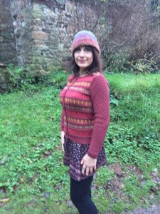 Rowan Rustic Cardigan modified for fit with KnitsThatFit sweater app